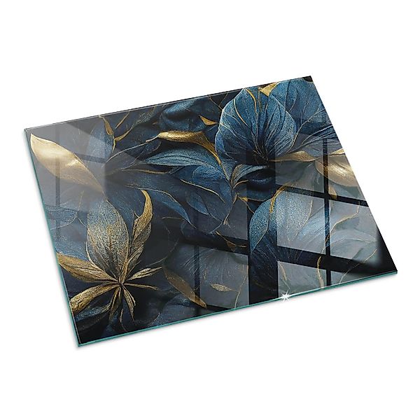 Tulup Glasplatte für Kamin Elegante Blätter in Textur Funkenschutzplatte Ka günstig online kaufen