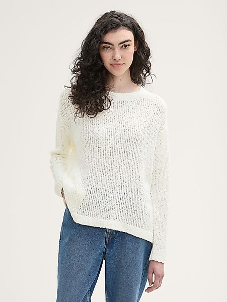 TOM TAILOR Denim Strickpullover Relaxed Bouclé günstig online kaufen