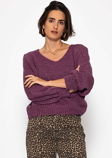 SASSYCLASSY Strickpullover Pullover mit V-Ausschnitt für günstig online kaufen