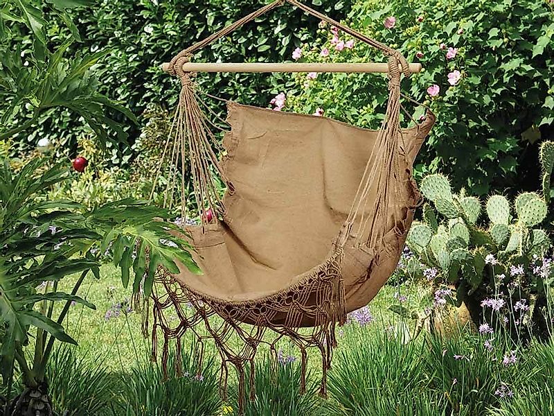 Hängesessel Bequem Fransen Hängestuhl Boho Style Outdoor Camping günstig online kaufen