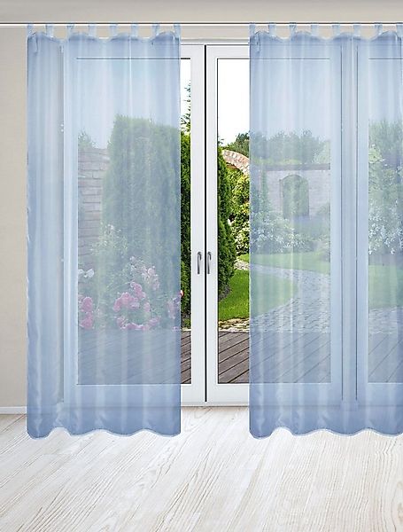 HOME WOHNIDEEN Vorhang NESSI 2er Pack (2 St), Schlaufen, transparent, Uni, günstig online kaufen