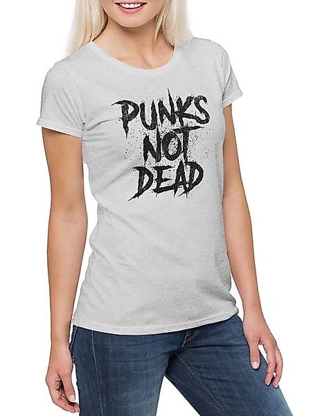 Urban Backwoods Print-Shirt Punks Not Dead I Damen T-Shirt Music DJ MC Punk günstig online kaufen