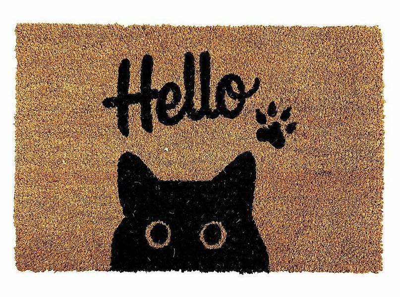 Fußmatte Katze Hello Kokos Fussmatte Fußabtreter Türmatte 60x40cm günstig online kaufen