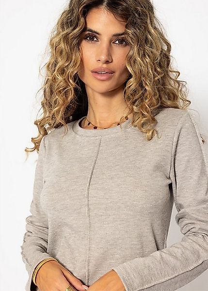 SASSYCLASSY Langarmshirt Langarmshirt Damen mit Ziernaht günstig online kaufen