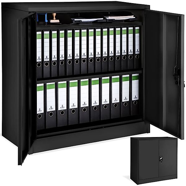 tectake Aktenschrank Büroschrank mit 3 Böden, günstig online kaufen