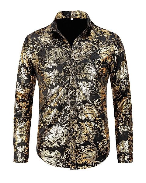 Allthemen Langarmhemd Herren Jacquard Freizeithemd für günstig online kaufen