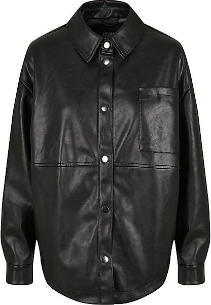 URBAN CLASSICS Kurzarmshirt Urban Classics Damen Ladies Faux Leather Oversh günstig online kaufen