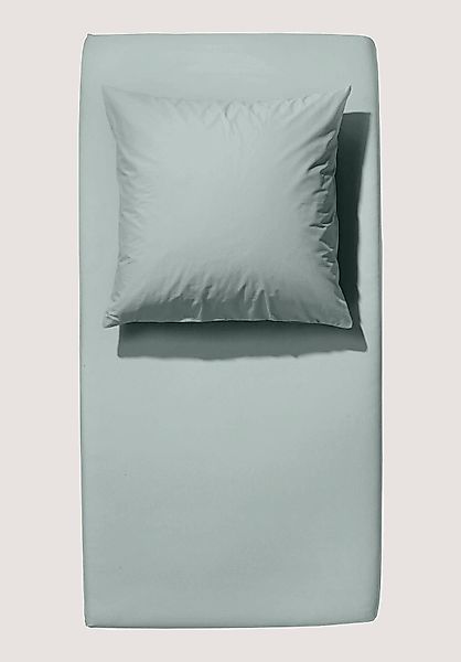 hessnatur Satin Spannbettlaken aus Bio-Baumwolle - grün - Größe 180x200 cm günstig online kaufen