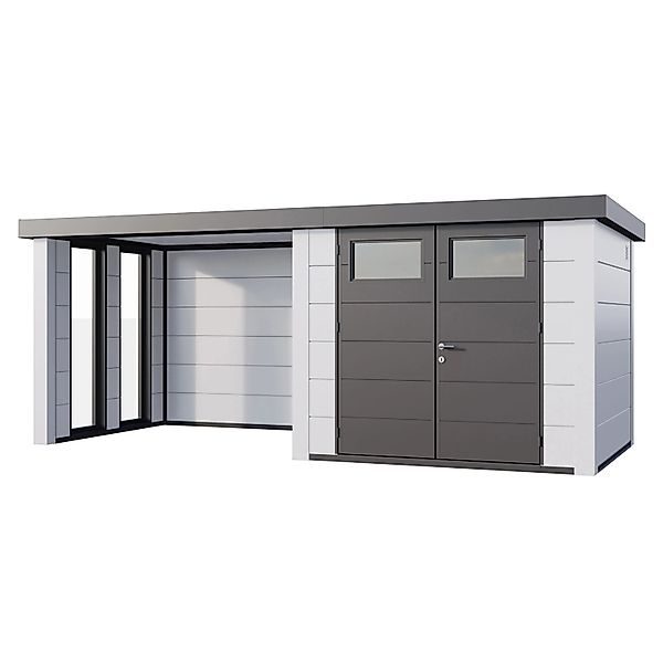 Gerätehaus Classico 2724 Lounge S Links Fenster u. Weiße Ecken 552 x 238 cm günstig online kaufen