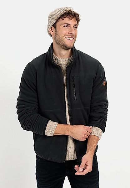 camel active Fleecejacke aus recyceltem Polyester Langarm Stehkragen Marken günstig online kaufen