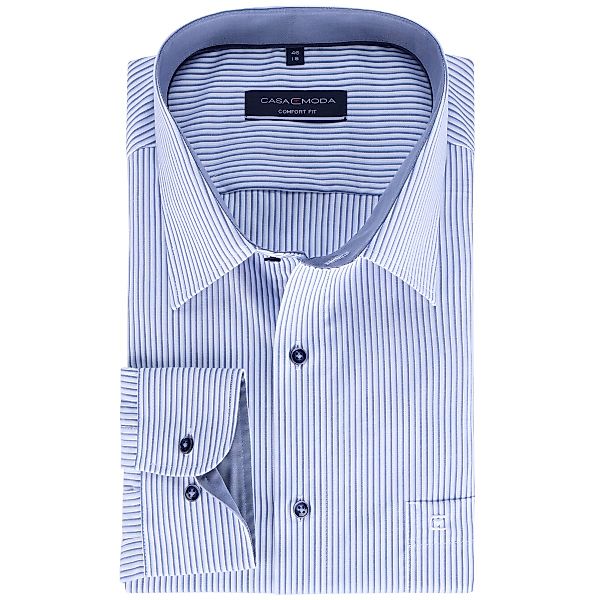 CASA MODA Businesshemd, bügelfrei, langarm Farbe blau Größe: 56 günstig online kaufen