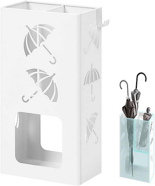 Woltu Schirmständer (1 St), mit 2 Slots und 4 Haken, quadratisch, aus Metal günstig online kaufen