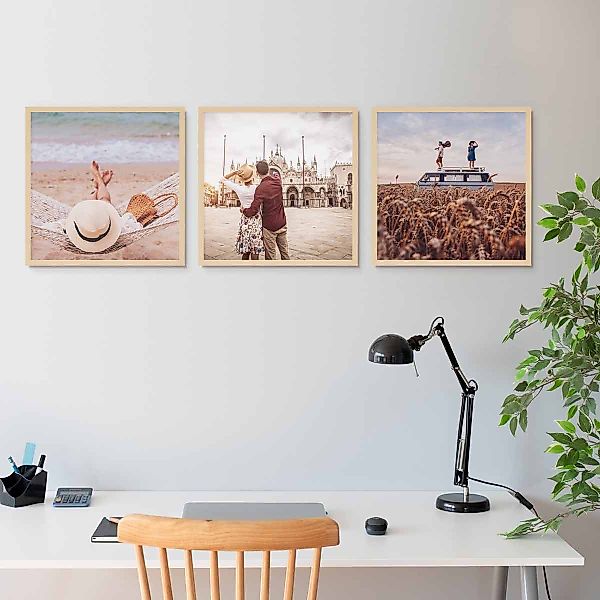 PHOTOLINI Bilderrahmen Bilderrahmen 3er Set 50x50 günstig online kaufen