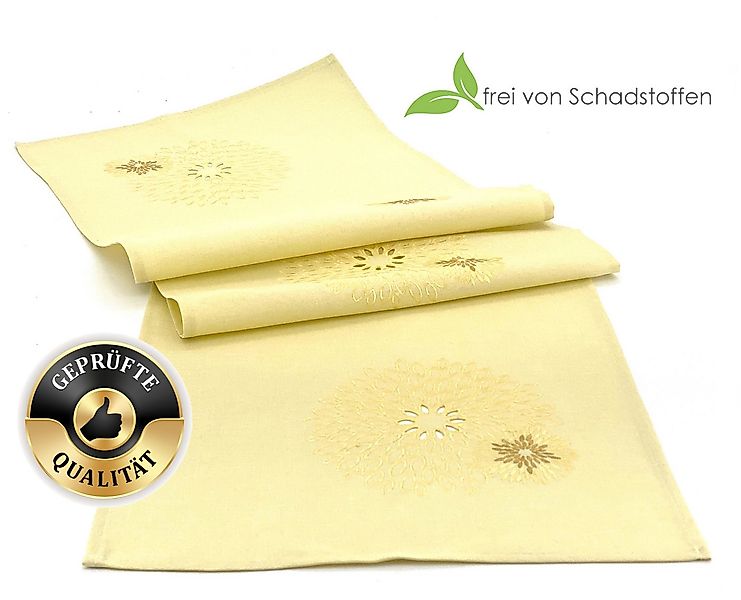 heimtexland Tischdecke Deko Tischwäsche Kissen Serie Pusteblume bestickt (T günstig online kaufen