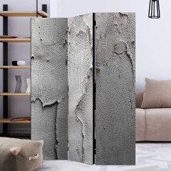 Umkleide Paravent in Beton Optik Kratzputz Motiv günstig online kaufen