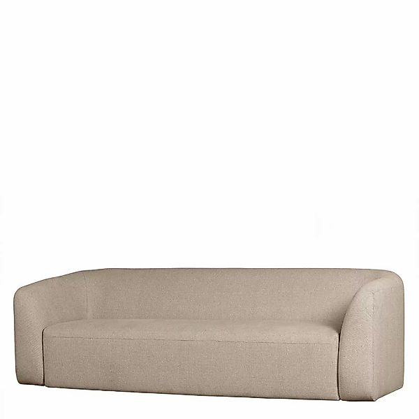 Sofa Dreisitzer Beige aus Chenillegewebe Skandi Design günstig online kaufen