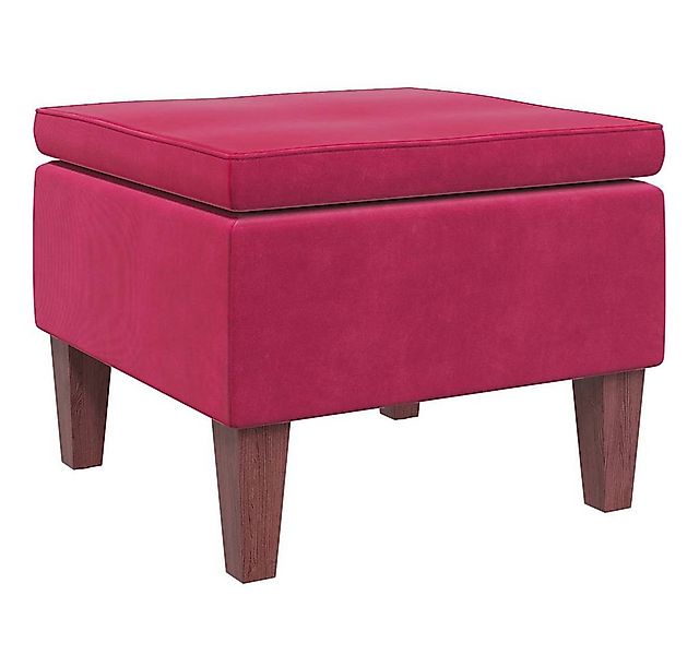 vidaXL Hocker Hocker mit Holzbeinen Weinrot Samt (1 St) günstig online kaufen