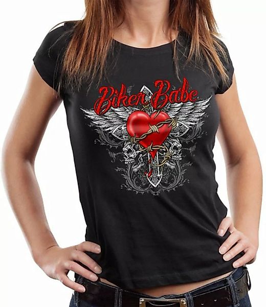 GASOLINE BANDIT® T-Shirt Damen Lady Biker-Shirt: Biker Babe günstig online kaufen