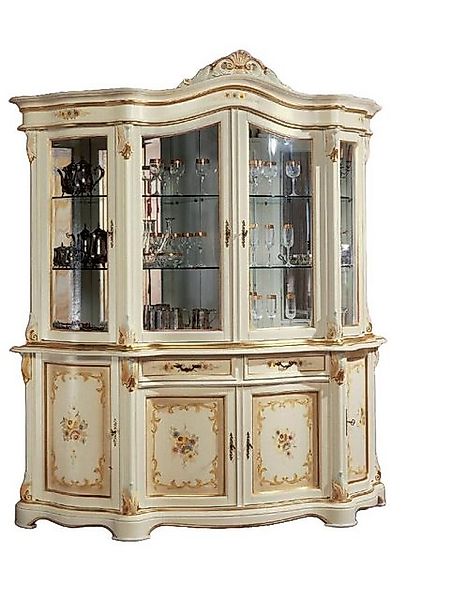 JVmoebel Vitrine Vitrinen Glas Schrank Wohnzimmer Holz Anrichte Italienisch günstig online kaufen