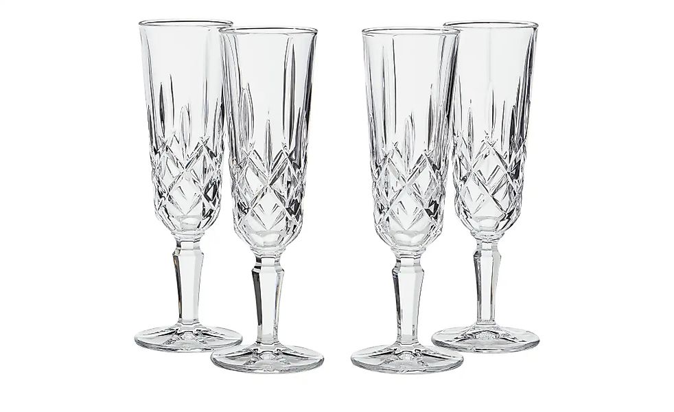Nachtmann Champagnerglas  4er-Set  Noblesse ¦ transparent/klar ¦ Glas ¦ Maß günstig online kaufen