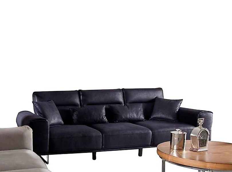 JVmoebel 3-Sitzer Weiche Design Couch Polster Möbel Dreisitzer Couchen Schw günstig online kaufen