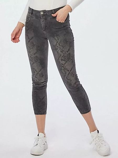 Christian Materne Skinny-fit-Jeans Denim-Hose figurbetont mit Schlangendruc günstig online kaufen