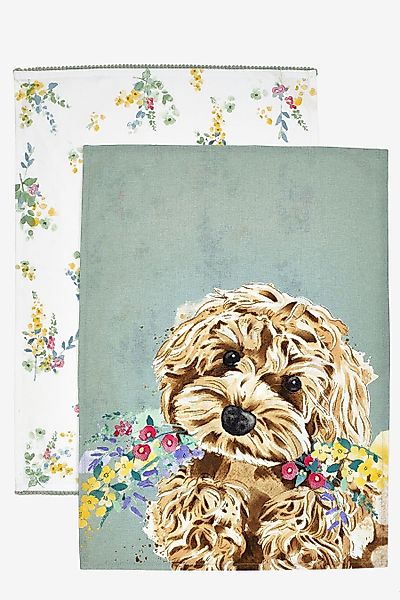 Next Geschirrtuch 2er-Set Geschirrtücher, Charlie Cockapoo, günstig online kaufen
