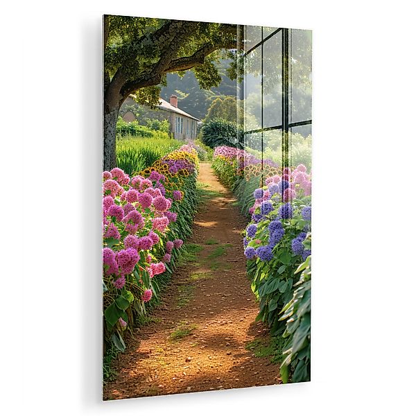 MuchoWow Acrylglasbild Blumen - Weg - günstig online kaufen
