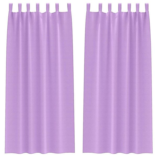 vidaXL Verdunkelungs-Vorhänge mit Ringen Lila Polyester 4107601 günstig online kaufen