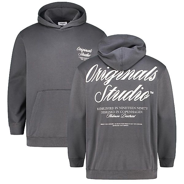 Jack&Jones Hoodie mit Print auf Vorder- und Rückseite Farbe dunkelgrau Größ günstig online kaufen