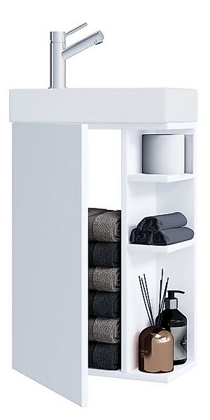 VCM Badmöbel-Set 2-tlg Gäste WC Waschplatz Bad Waschtisch Lumia, (2-St., 1x günstig online kaufen