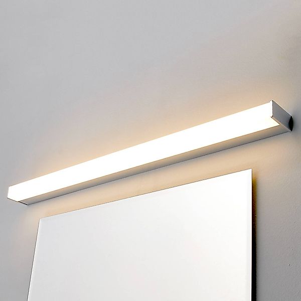 Lindby LED-Wandlampe Philippa, eckig, 89 cm, chrom, IP44 günstig online kaufen
