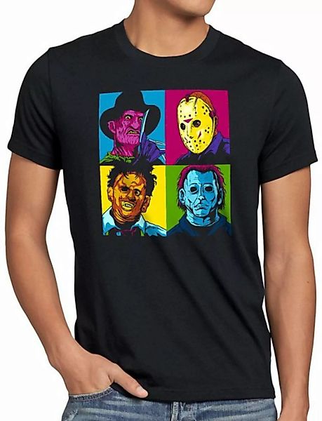style3 Print-Shirt Herren T-Shirt Pop-Art Grusel freddy jason michael leath günstig online kaufen