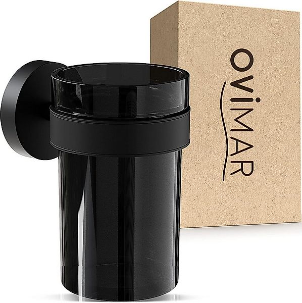 ovimar Zahnputzbecher, (1-St), aus Edelstahl in Schwarz zur Zum Bohren günstig online kaufen
