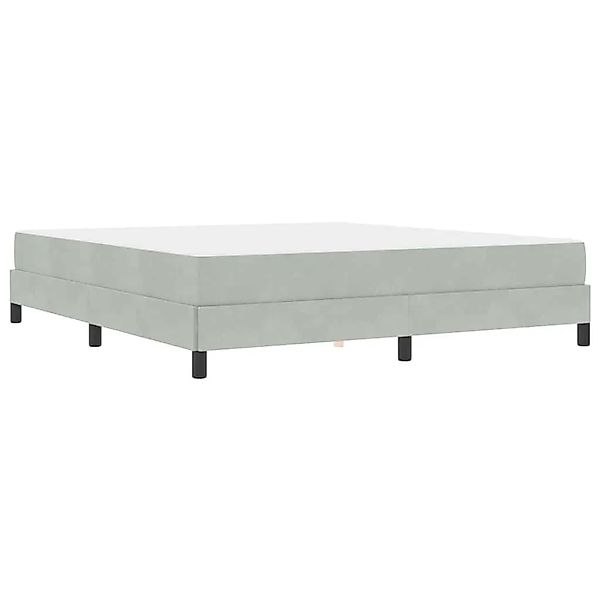 vidaXL Boxspringbett mit Matratze Hellgrau 180 x 200 cm Stoff 3398707 günstig online kaufen
