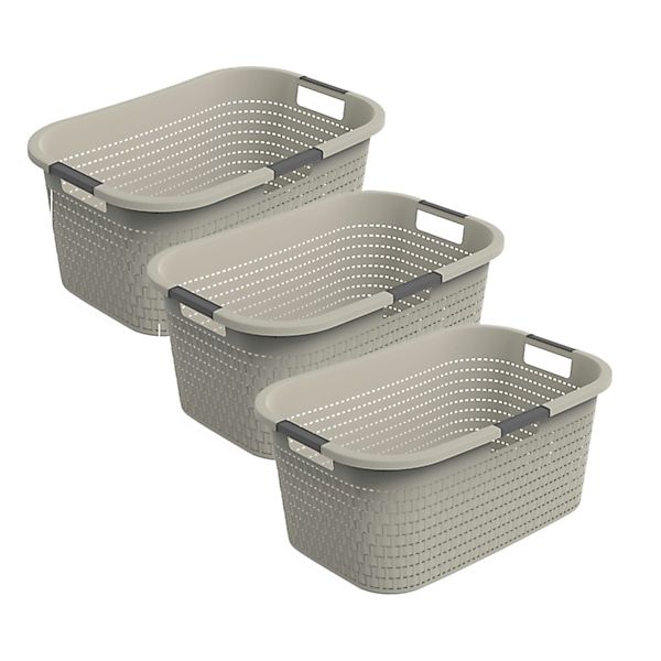 ROTHO Wäschekorb 3er-Set Wäschebox 40L COUNTRY, günstig online kaufen