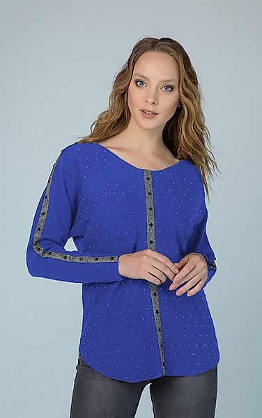 Passioni Strickpullover mit Sterndetail und Strass günstig online kaufen