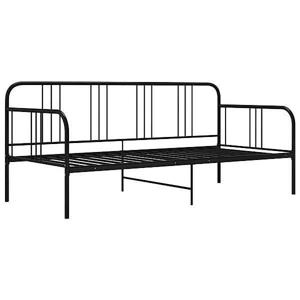 Schlafsofa Bettgestell Schwarz Metall 90x200 Cm günstig online kaufen