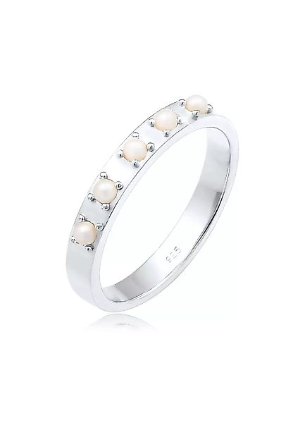 Elli Perlenring "Bandring Synthetische Perlen 925 Silber" günstig online kaufen