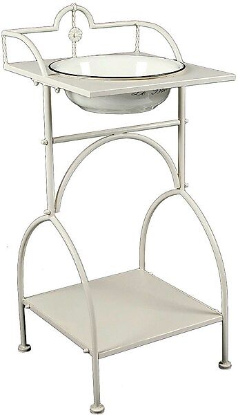Ambiente Haus Badaccessoire-Set »Waschschüssel mit Stand - eckig in Beige«, günstig online kaufen