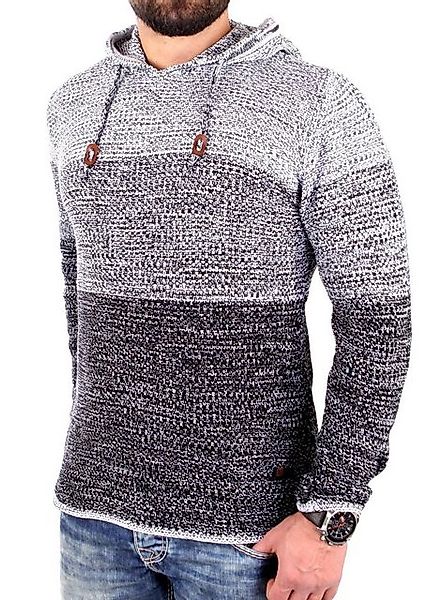 Reslad Strickpullover Reslad Strickpullover Herren Colorblock Kapuzen-Pullo günstig online kaufen