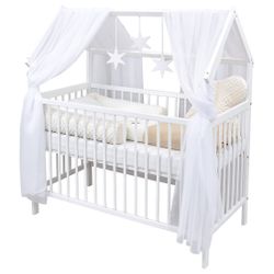 Baby-Delux Komplettbett Hausbett Babybett Schutzgitter Komplettset, günstig online kaufen