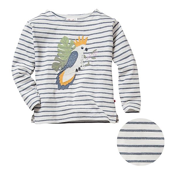 People Wear Organic Langarmshirt mit Druck-Applikation günstig online kaufen