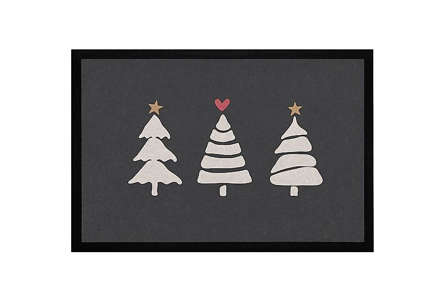 MoonWorks Fußmatte Fußmatte Winter Bäume Skandi Style Frohe Weihnachten rut günstig online kaufen