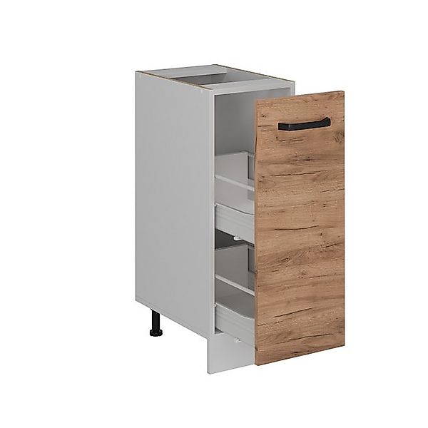 Vicco Apothekerschrank R-Line Goldkraft Eiche 30 cm ohne Arbeitsplatte günstig online kaufen