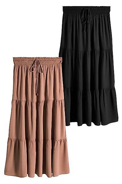 The Set Schlupfrock The Set Viskoseröcke in Knitteroptik, 2er-Pack (2-tlg) günstig online kaufen