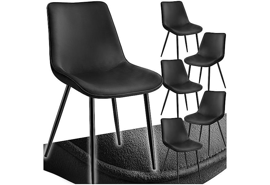 tectake Esszimmerstuhl Set Stuhl Monroe Samtoptik (Set, 6 St), Ergonomisch günstig online kaufen