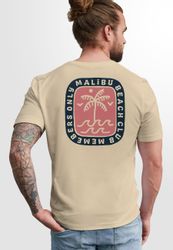Neverless Print-Shirt Herren T-Shirt Backprint Surfer günstig online kaufen