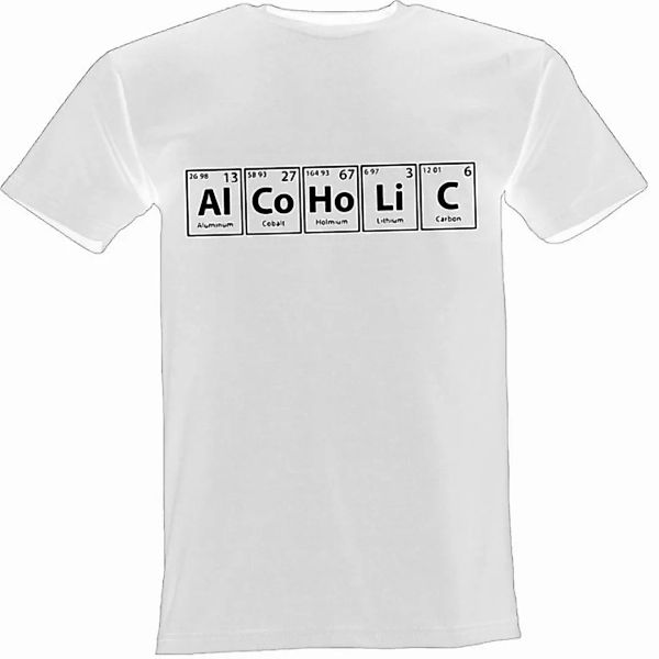 Lustige & Witzige T-Shirts T-Shirt T-Shirt Al Co Ho Li C Alkohol Fun-Shirt günstig online kaufen