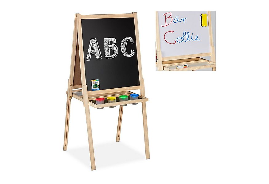 relaxdays Standtafel 2 in 1 Kindertafel mit Zubehör günstig online kaufen